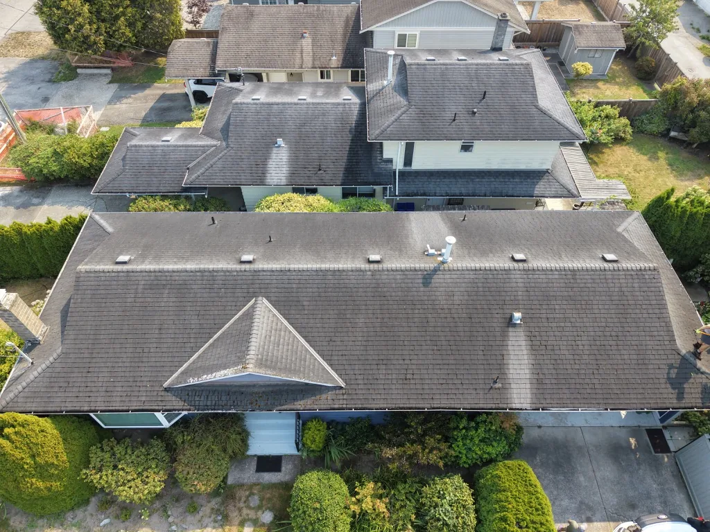 The same project's roof before the work