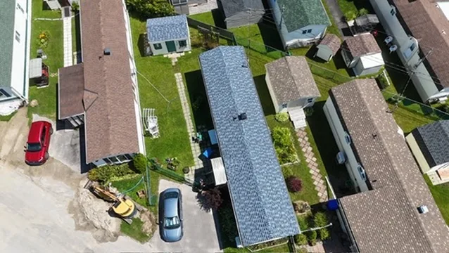 The same project's roof before the work