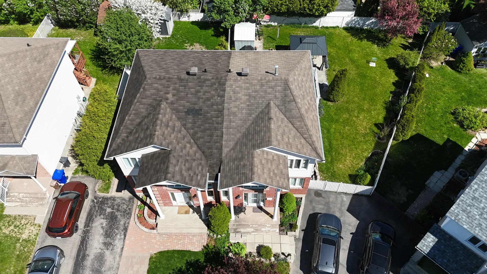 Before and after roof montage presented by Pro Nano
