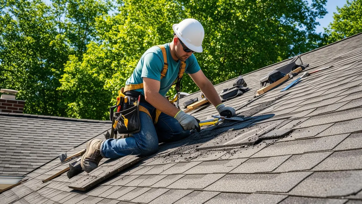 Topic illustration: Shingle replacement